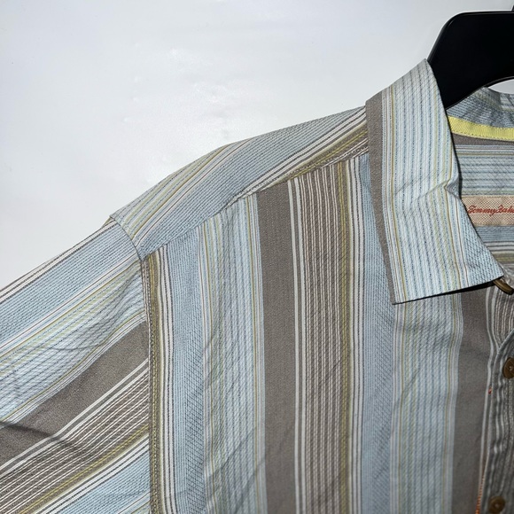 Tommy Bahama Shirt Mens Medium Multicolor Shirt Sleeve Silk Cotton Blend NWT - Picture 6 of 15